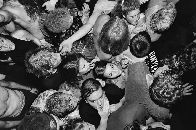 Nirvana Crowd shot, Motor Sports International Garage, Seattle, Sept. 22, 1990